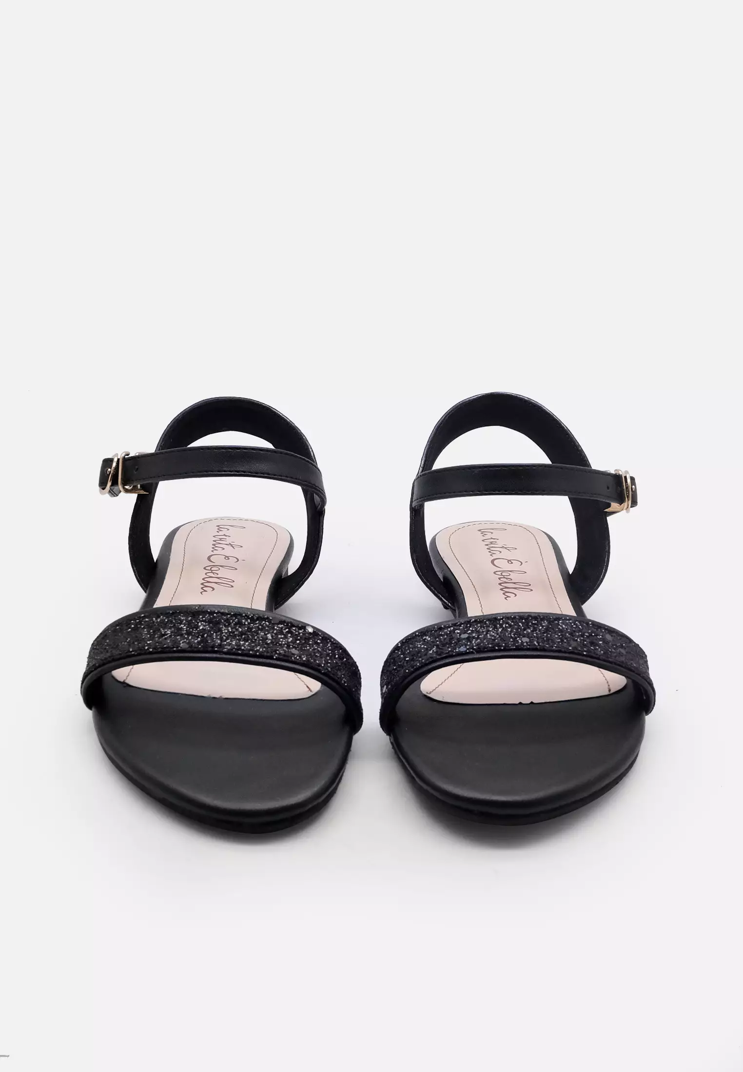 Sparkle Ankle Strap Flat Sandal