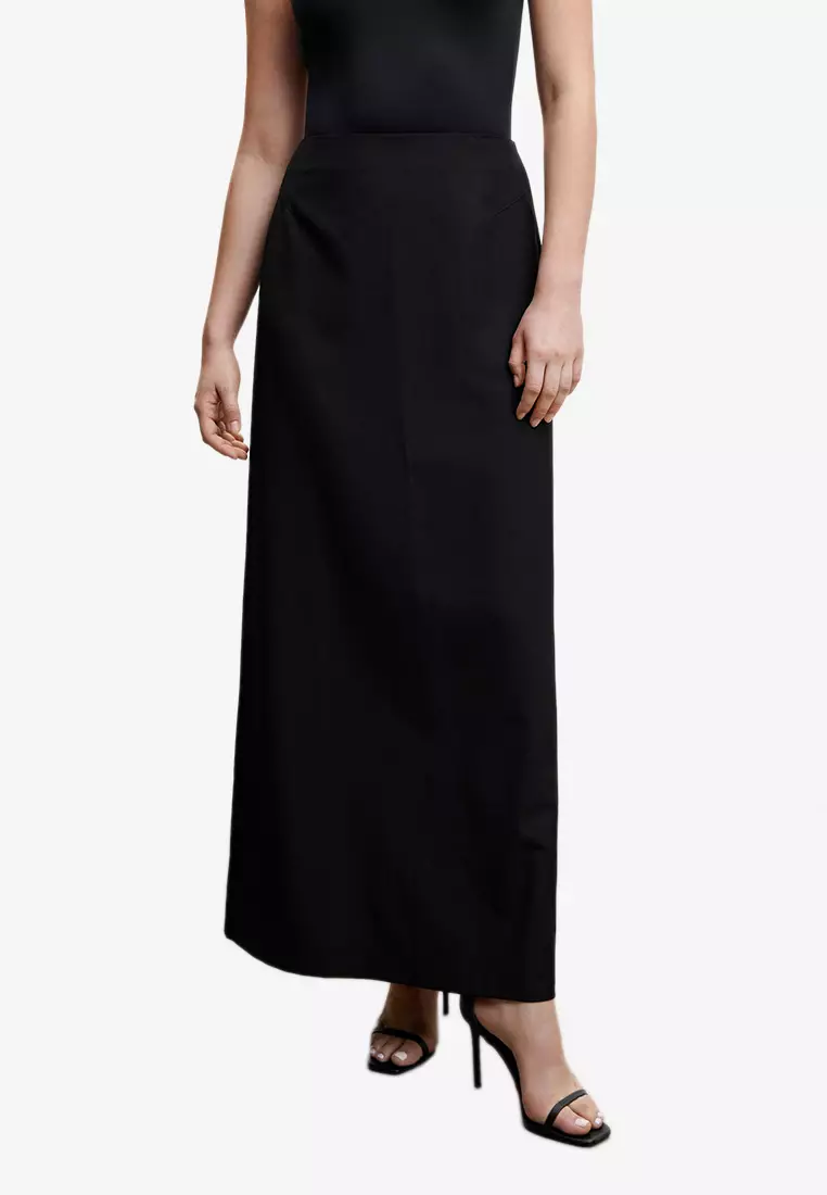 Flowy maxi skirt on sale zipper