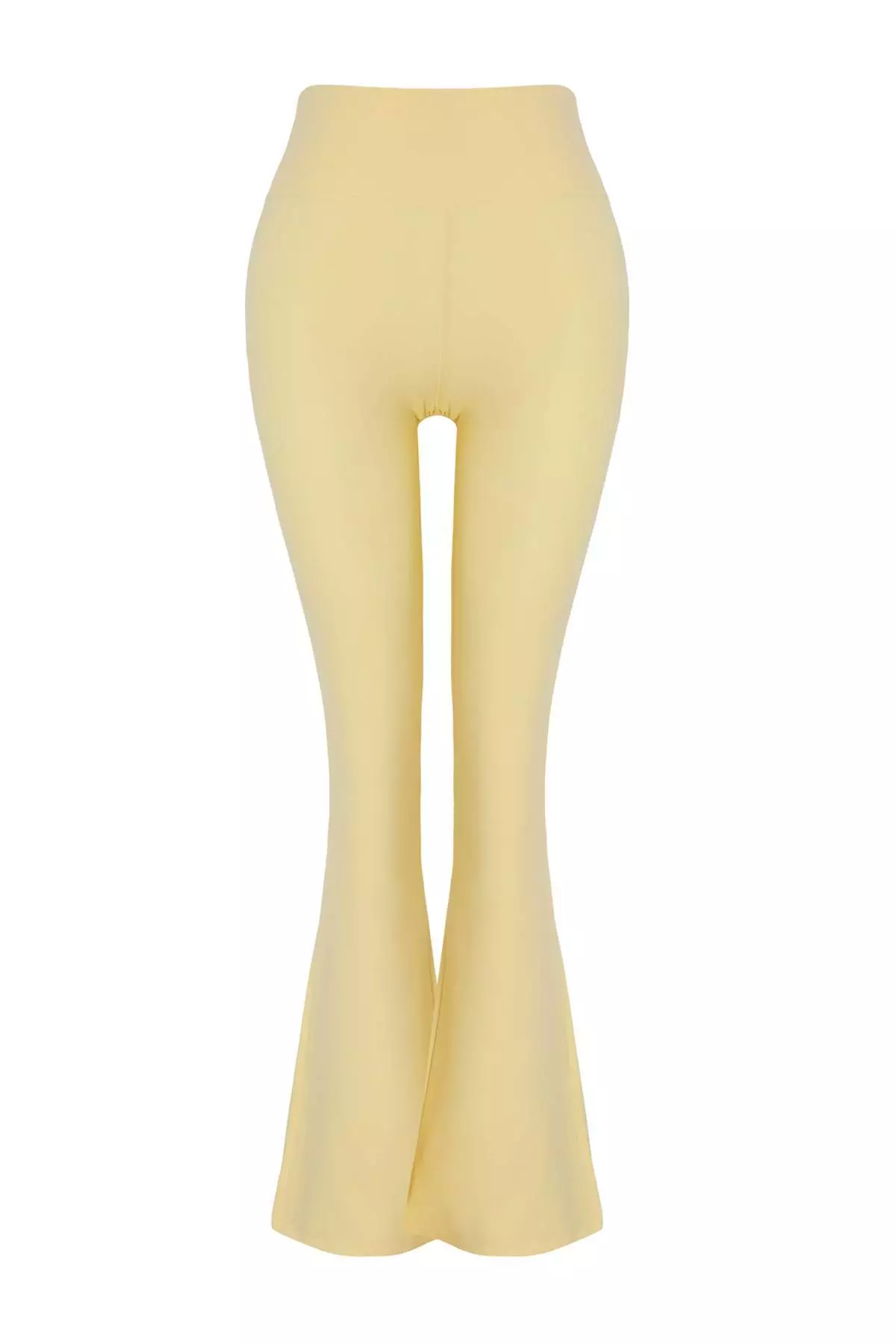 Yellow Brushed Scuba Leggings Sports Leggings Thmss26Ty00016