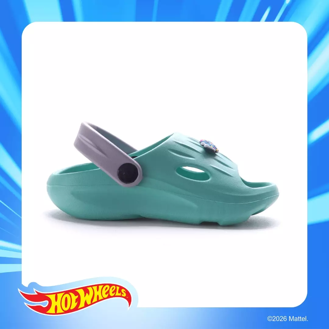 HOTWHEELS - SANDAL LAKI ANAK BAYI CH930114LB BAKPAO FULL KARET - HIJAU OCEAN/ABU TERANG
