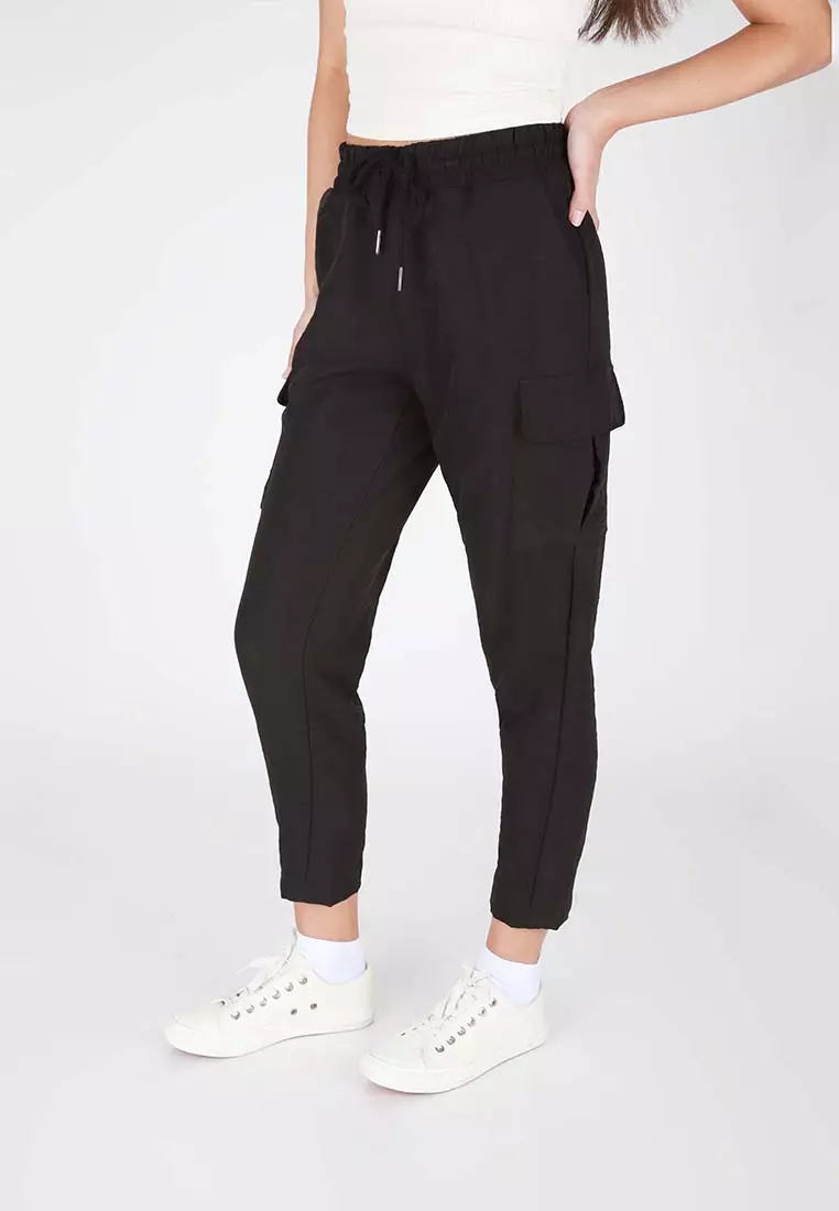 Black Cargo-pocket cotton-jersey track pants, Gucci
