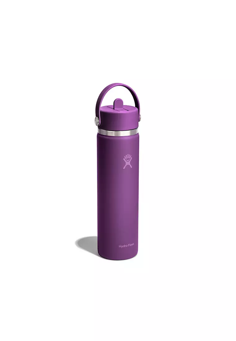 Hydro Flask Wide Mouth Flex Straw Cap 24 oz Beachplum Purple
