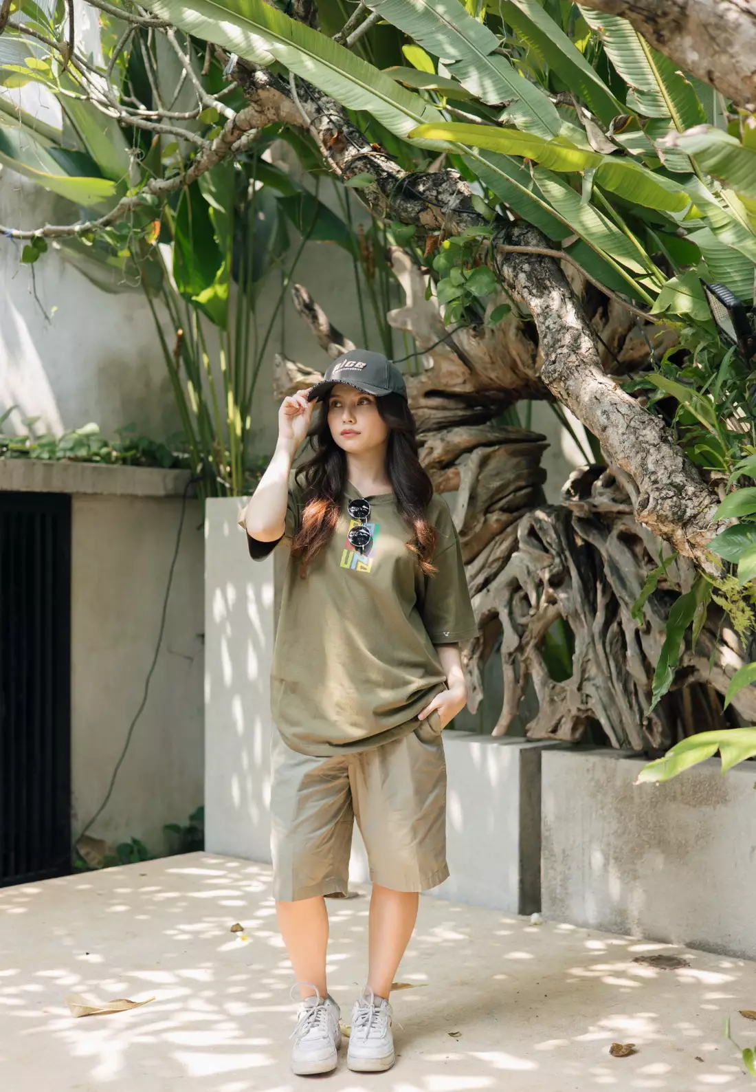 RBJ Celana Pendek Karet Polos Cotton Olive Pria