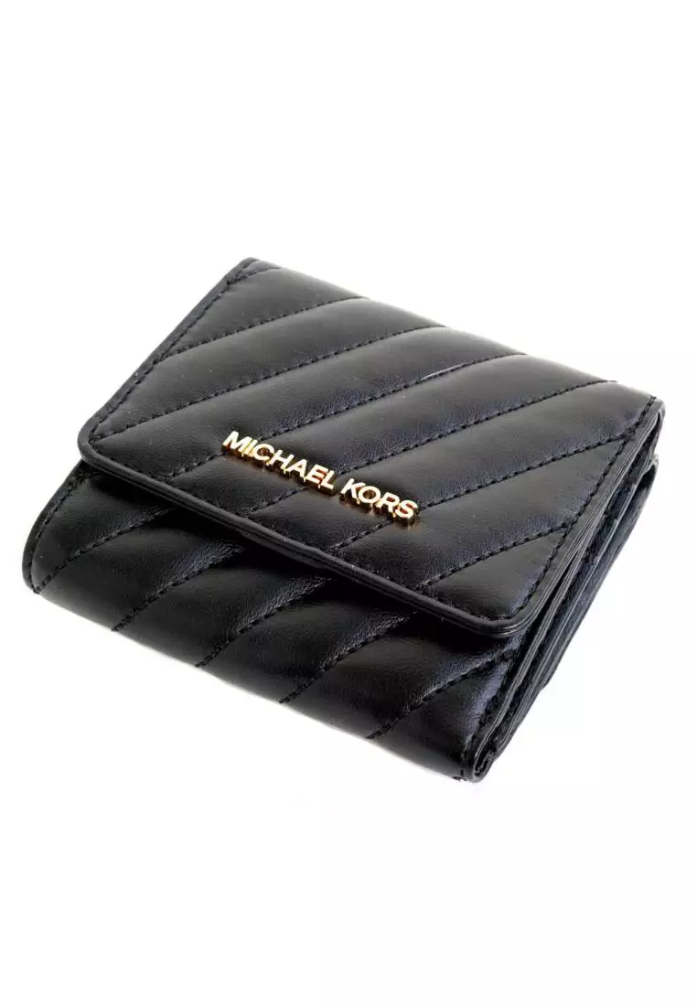 Michael Kors Jet Set Travel Medium Trifold Coin Case Black