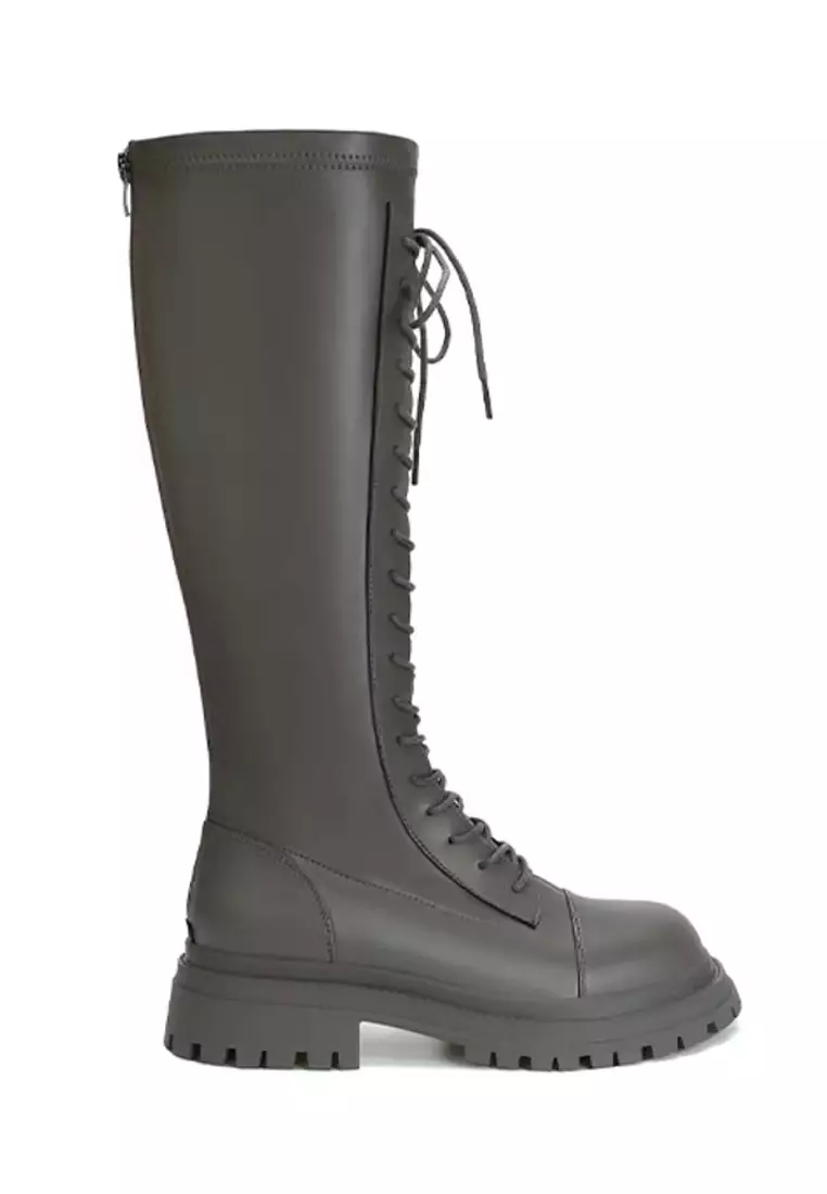 Discount on Twenty Eight Shoes  shoes - SKU: Lace Up Synthetic Leather Riding Boots Qz393-11