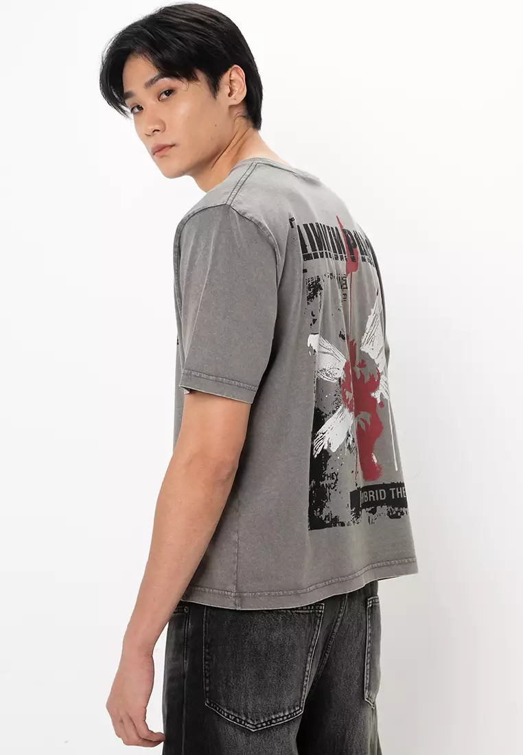 Cropped Fit Music T-Shirt