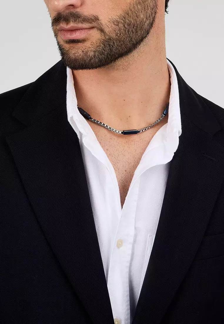 Maserati Jewels 500mm Men's Stainless Steel Necklace JM425AVD109 (Adjustable)