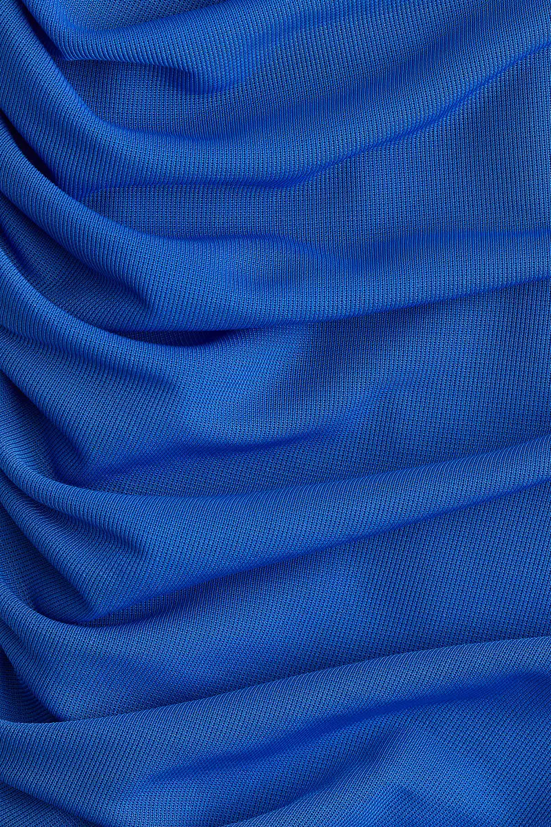 Draped one-shoulder dress
