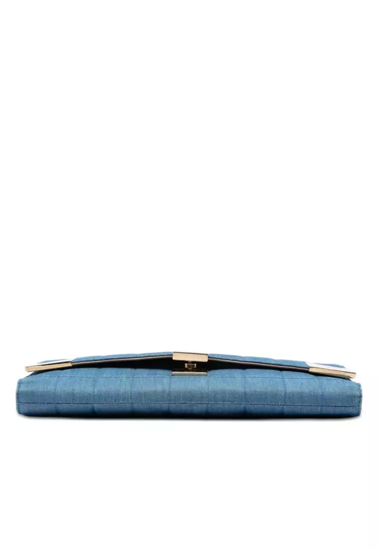 Pre-Loved Chanel Cc Chocolate Bar Denim Flap