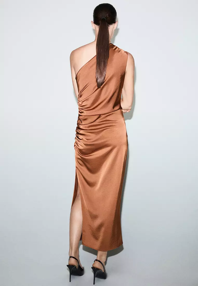 Asymmetrical Satin Dress
