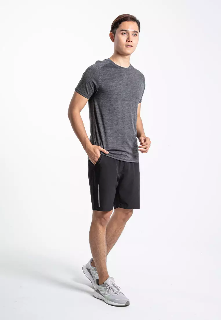 Forest Dri-Fit Quick Dry T Shirt Men Round Neck Sports Tee | 23751-01Black