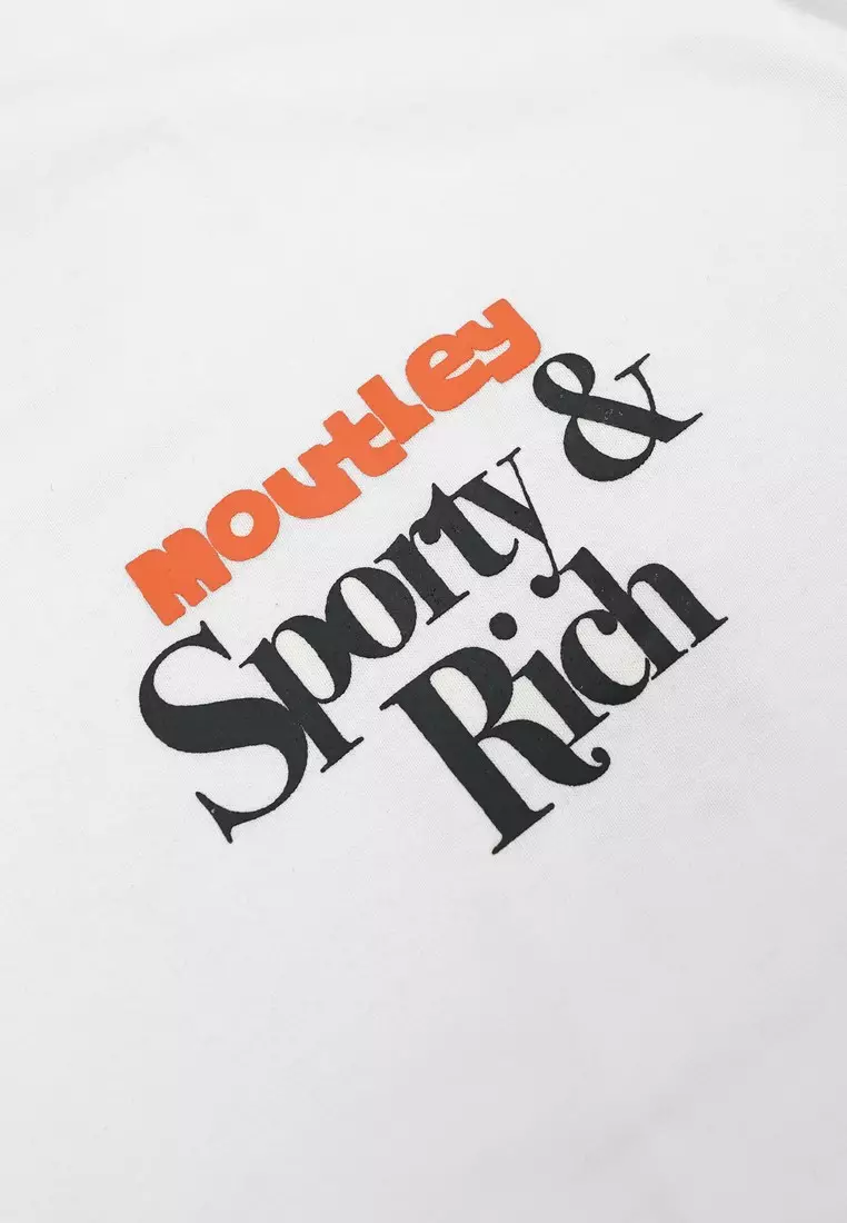 Moutley Men's T-Shirt Short Sleeve Oversized Fit Cotton Sporty & Rich OL-C270125