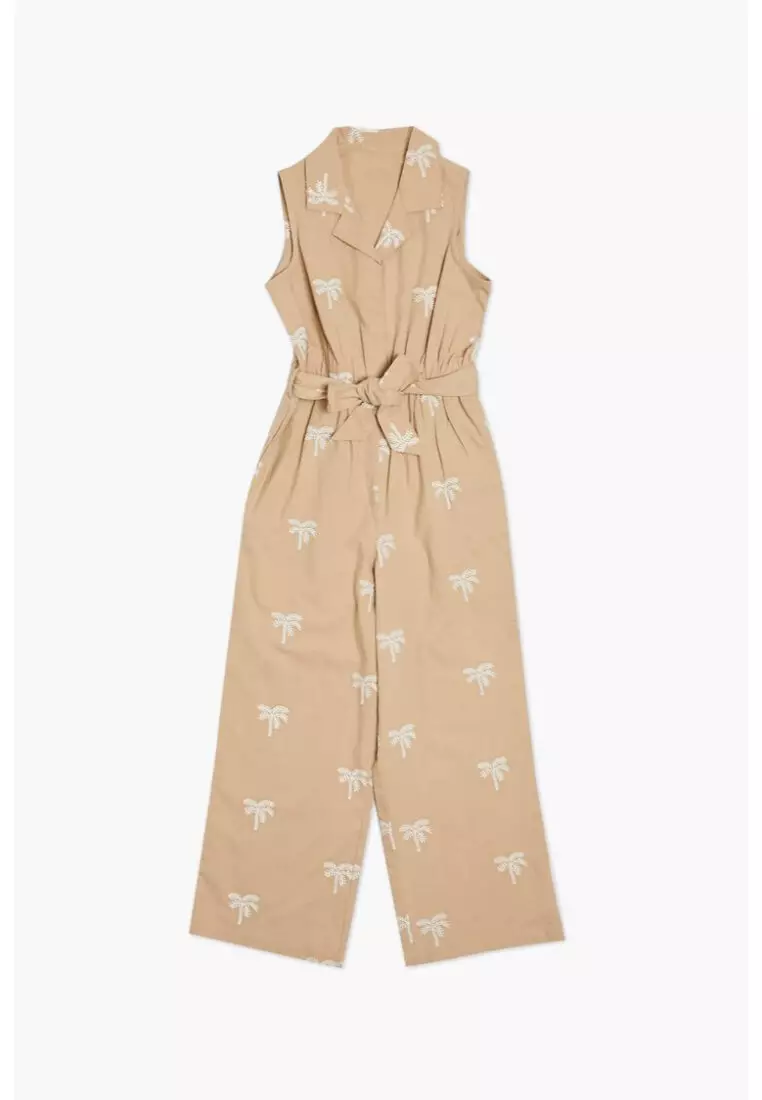 Buy FOREVER 21 Girls Palm Tree Print Jumpsuit Kids 2024 Online