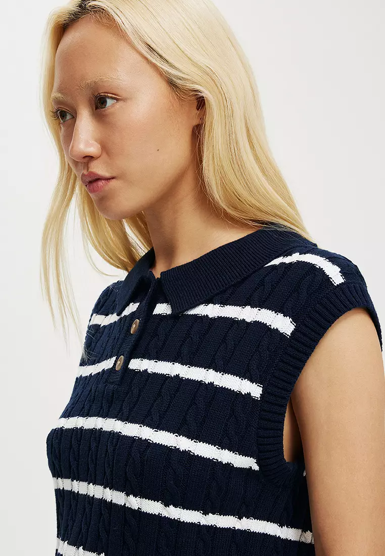 Cotton Collared Vest