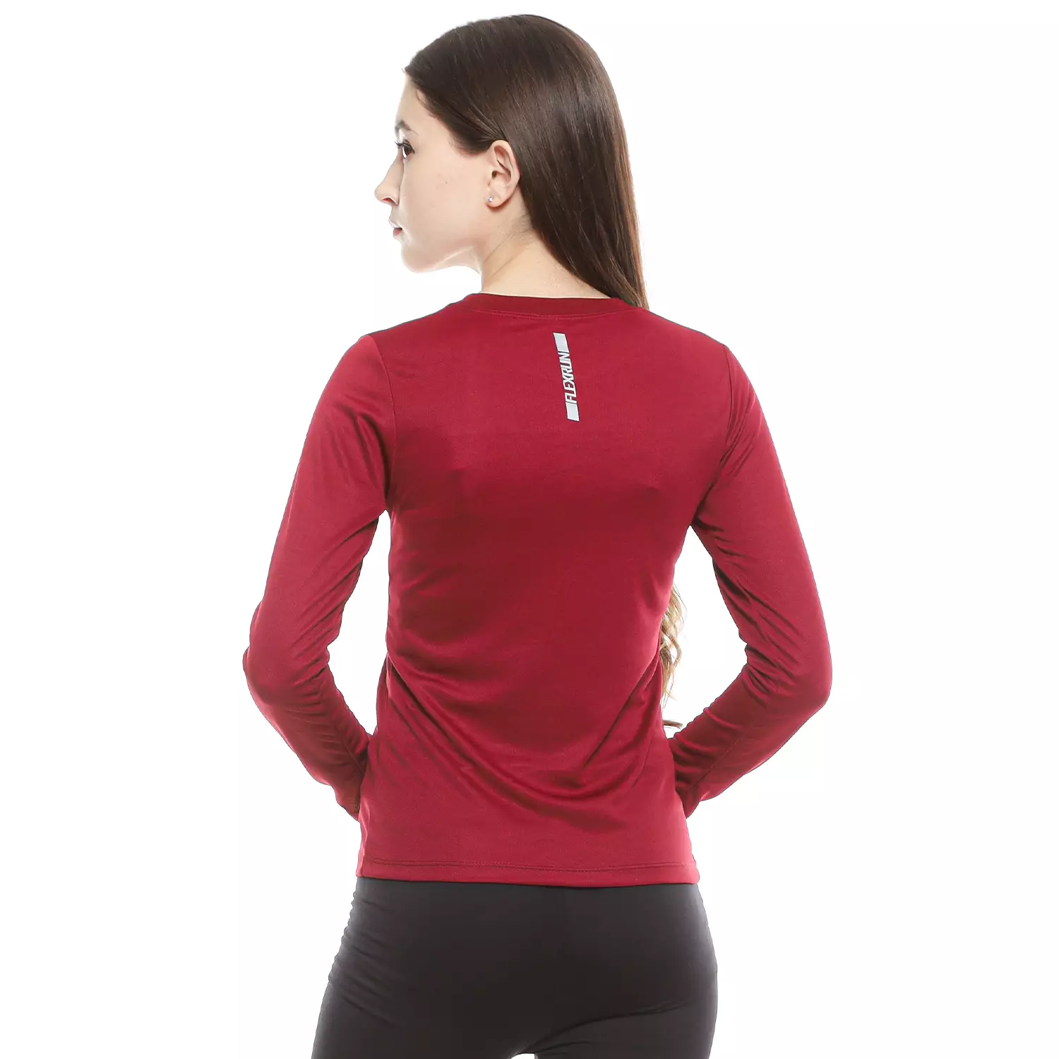 Long Sleeves Running Tee Flexrun series Maroon