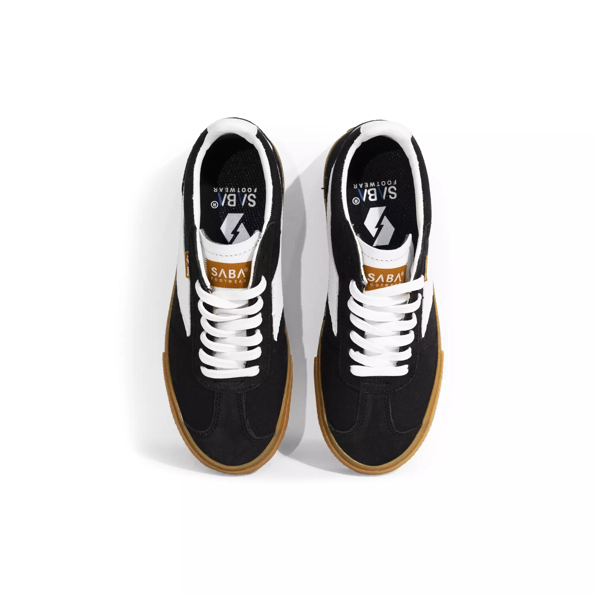 SABA Brazilian Black White Gum - Sepatu Sneakers Pria Dan Wanita