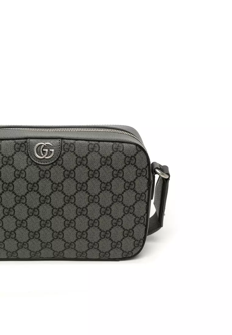 Gucci black small online gg supreme camera bag