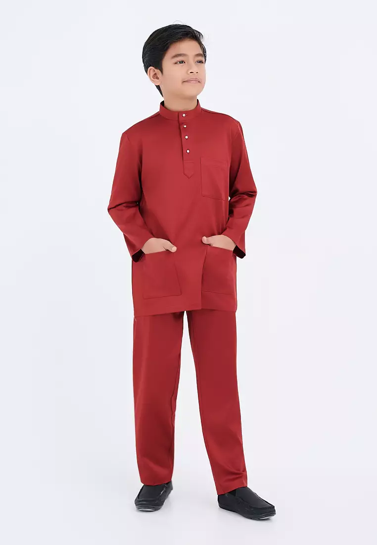 Gene Martino - Faez Baju Melayu Slim Fit Sedondon – Junior 1292