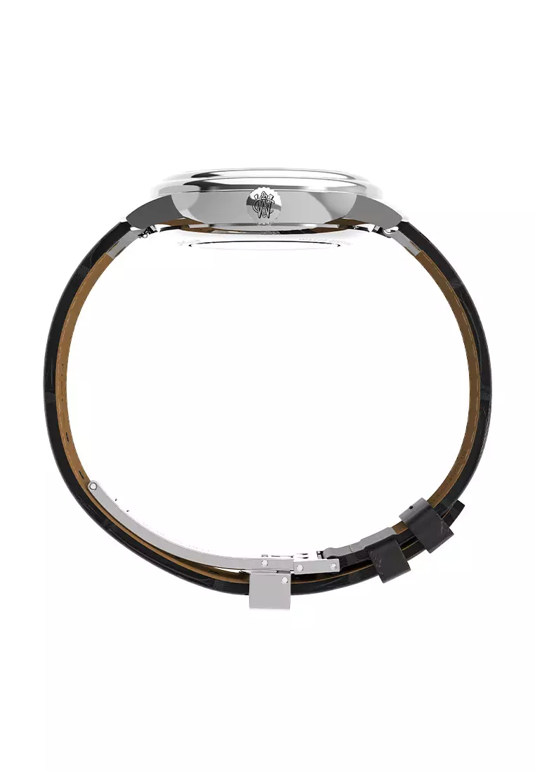 Timex Waterbury Metropolitan Black Leather Analog Automatic Watch For Men TW2Y23000