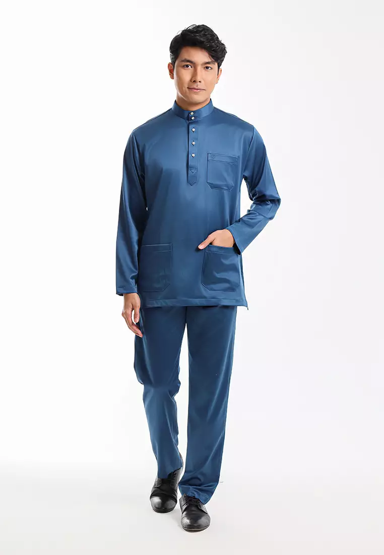Alain Delon Baju Melayu Cekak Musang Dewasa - 19026005-39PoseidonNavy