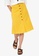 ZALORA BASICS yellow Basic Button Through Midi Skirt AE6ECAA2C26093GS_1