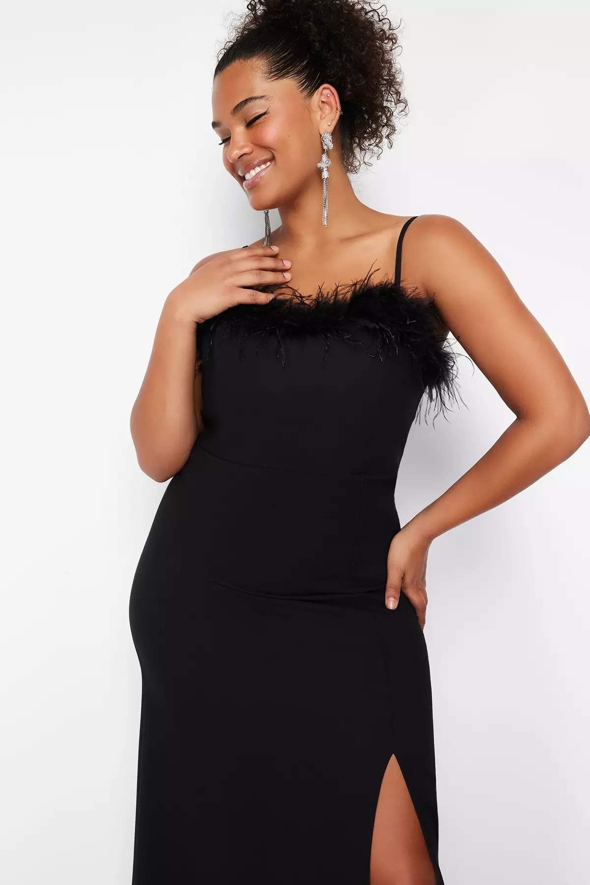 Plus Size Slit Maxi Dress