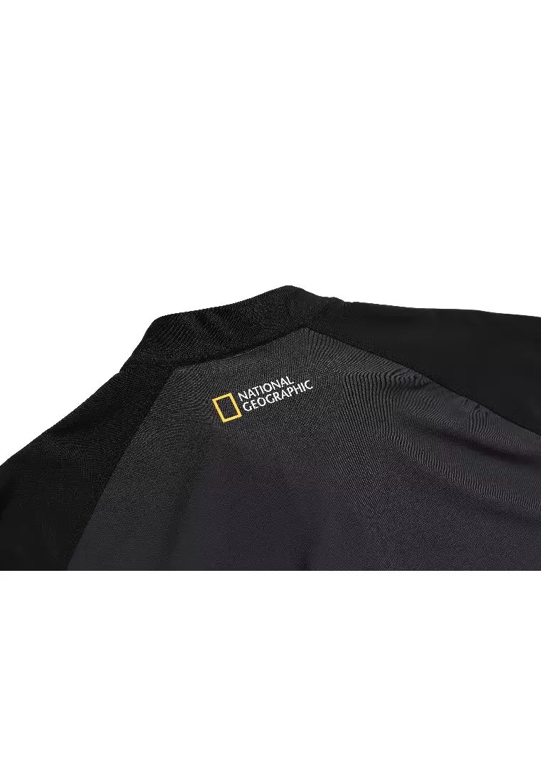 Unisex Color Block Zip Up Rashguard