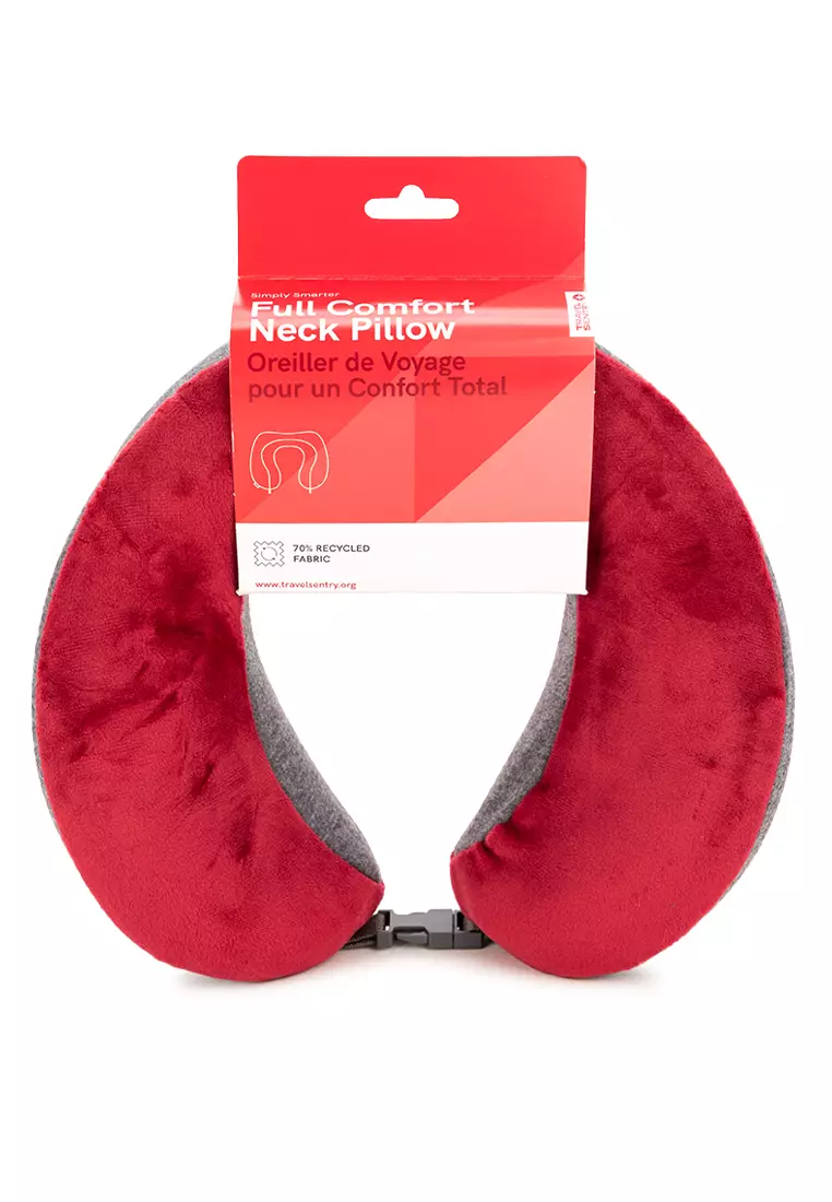 Full Comfort Travel Neck Pillow Red