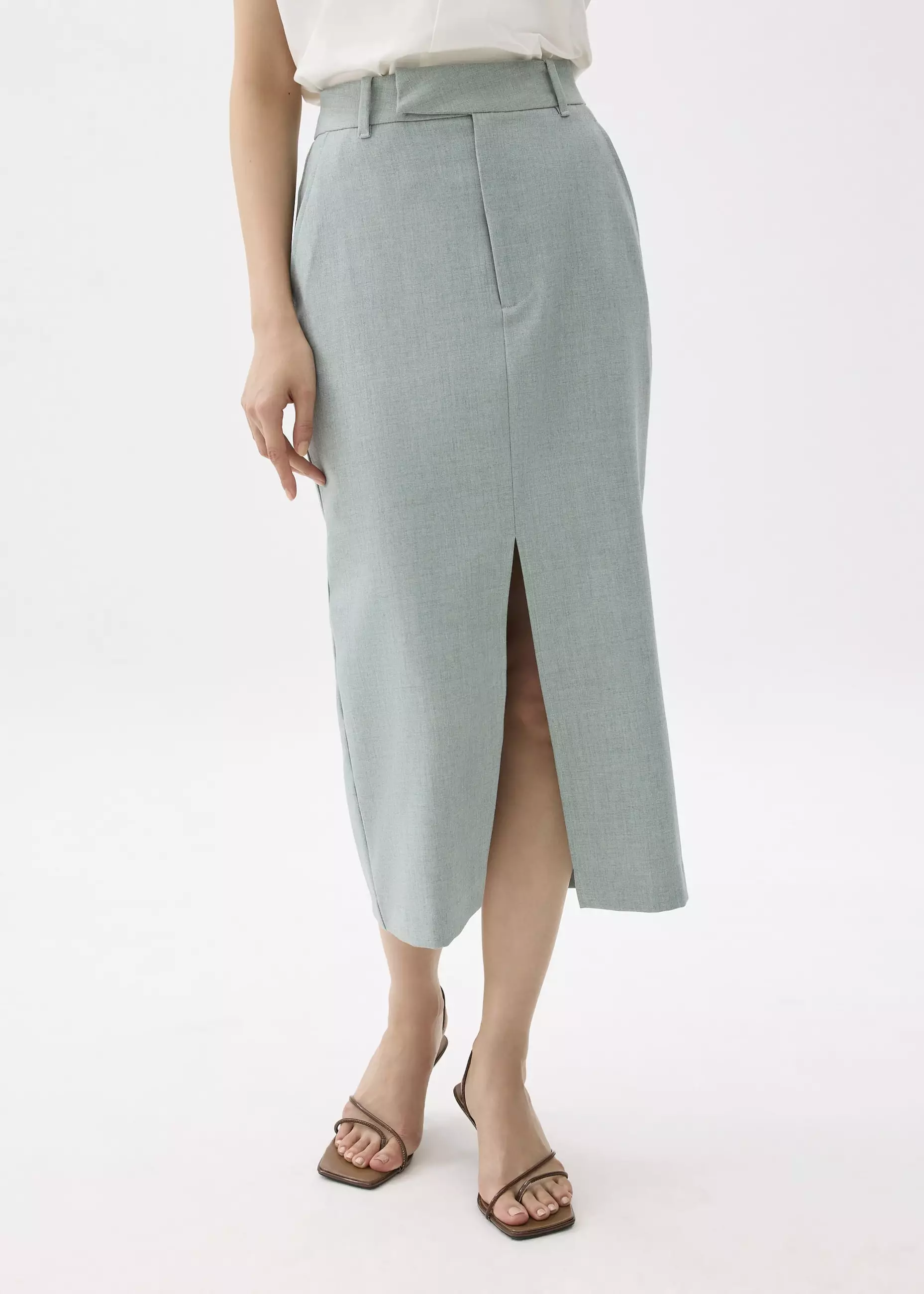 Rok Wanita - Iman Tailored Column Midi Skirt