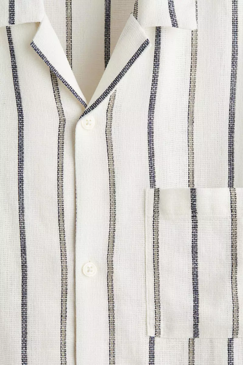 Regular Fit Linen-blend resort shirt