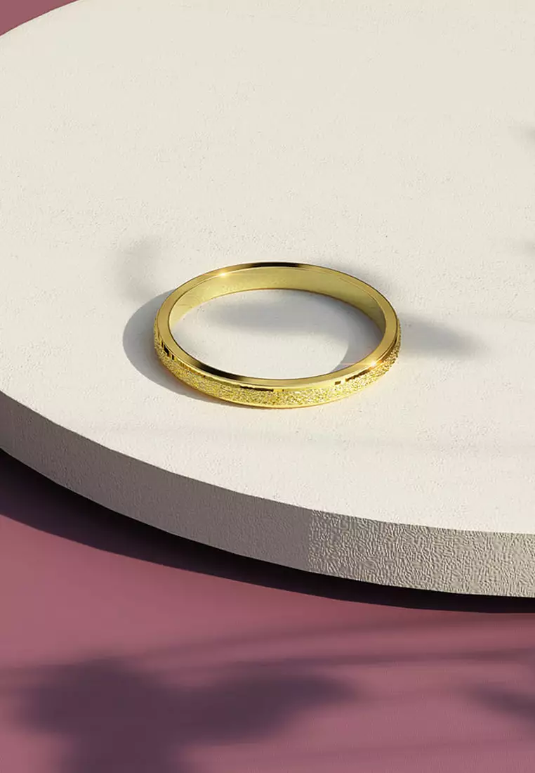 Deva Glitter Textured Stacker Ring