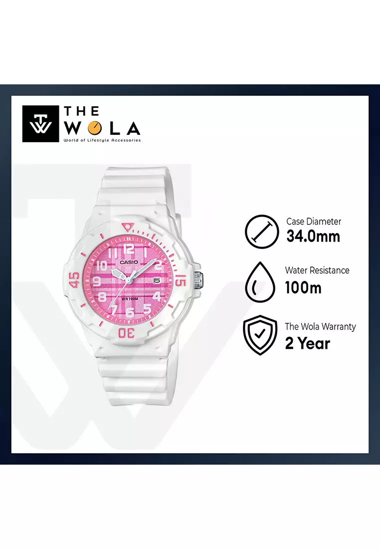 Kids Analog Watch LRW-200H-4CV White Resin Strap