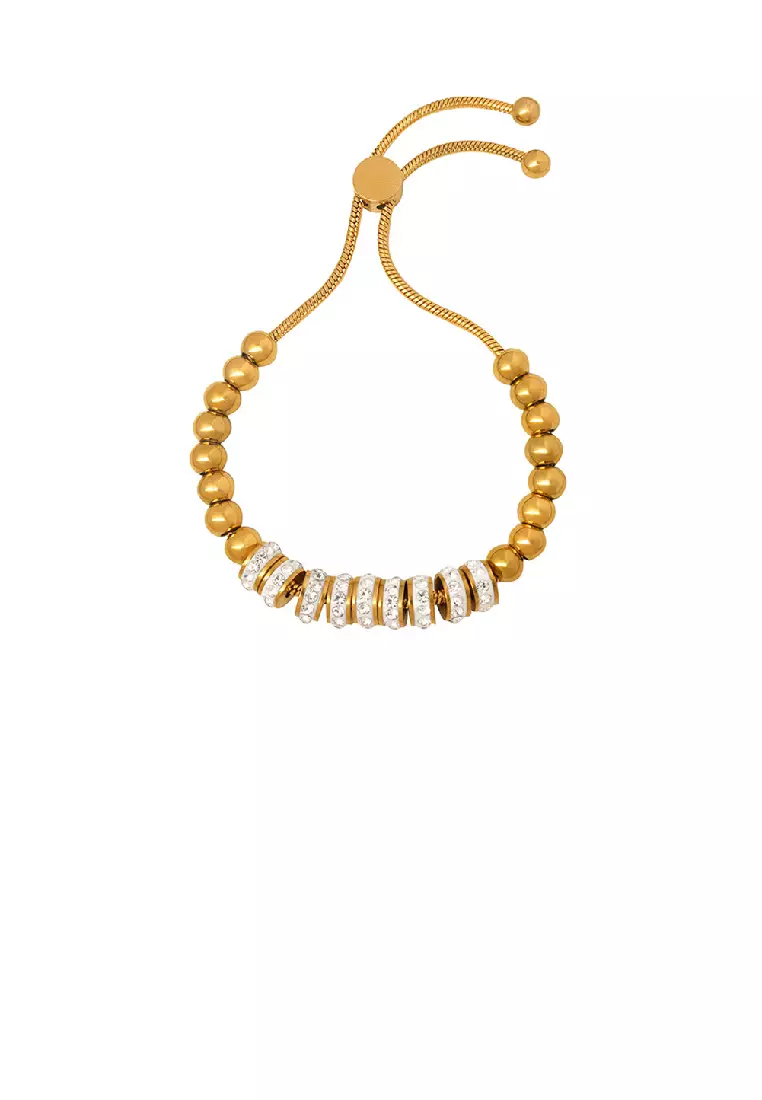 Gold bead bracelet best sale