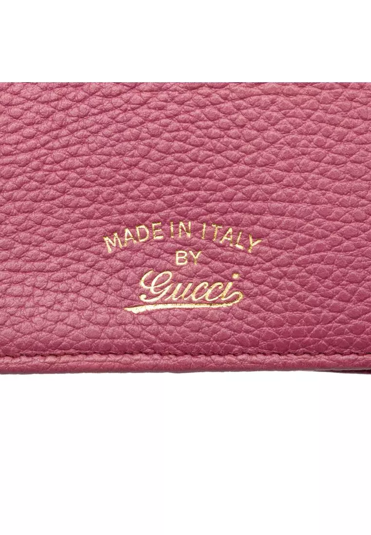 Pre-Loved Gucci Dollar Calfskin Swing Wallet On Strap