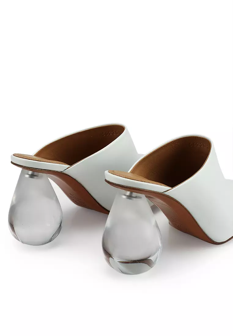 Leather Drop Heel Mules (tr)