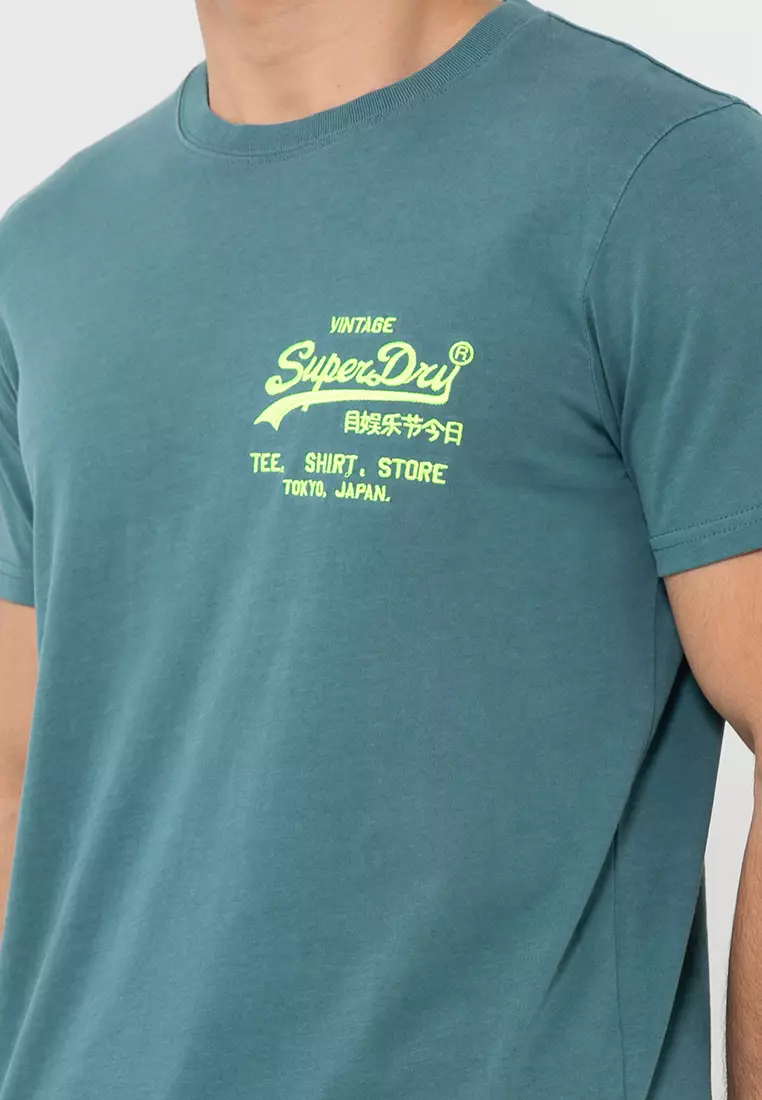 Superdry Archive Neon Graphic T-Shirt – Bengreen Marl – Maglietta Donna Taglia 38 - 4