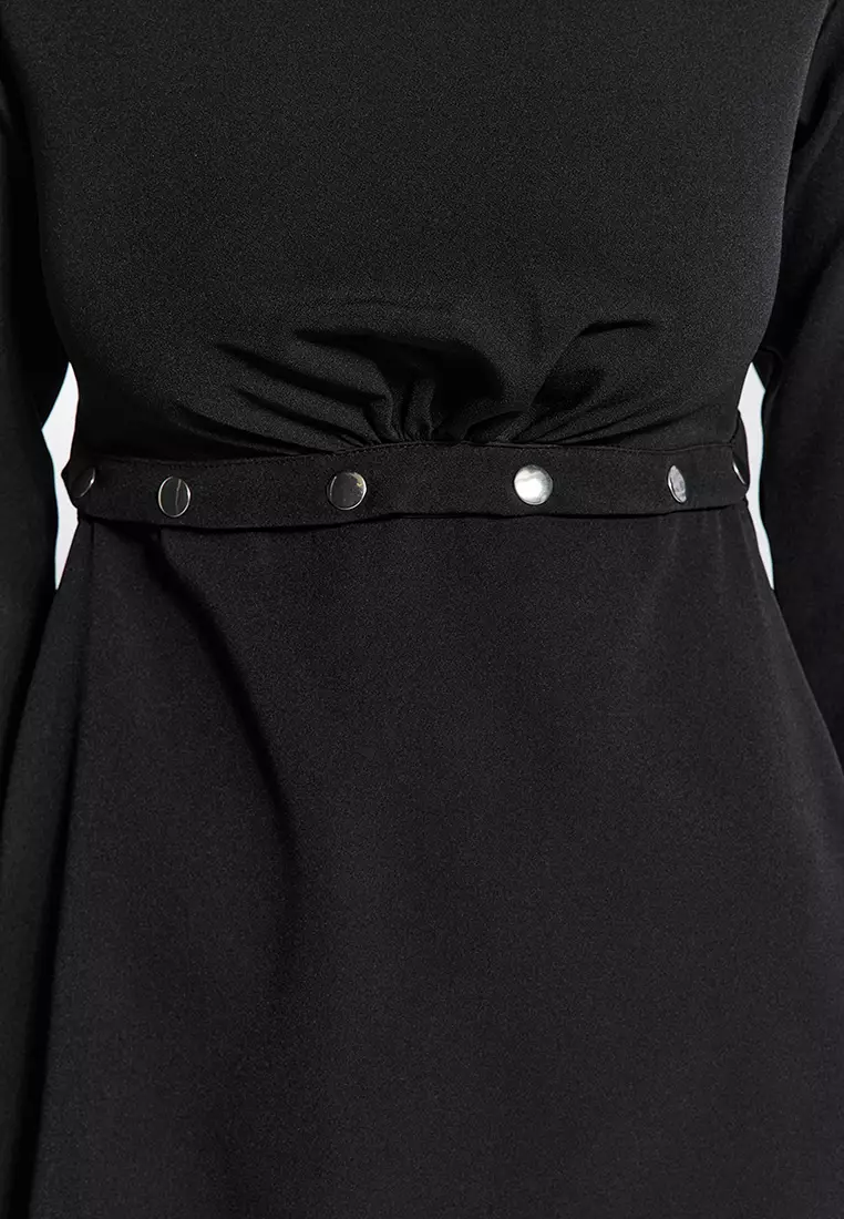 Snap Detailed Mini Dress
