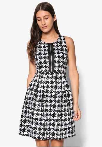 Collection Exposed Zip Fit & Flare Dress