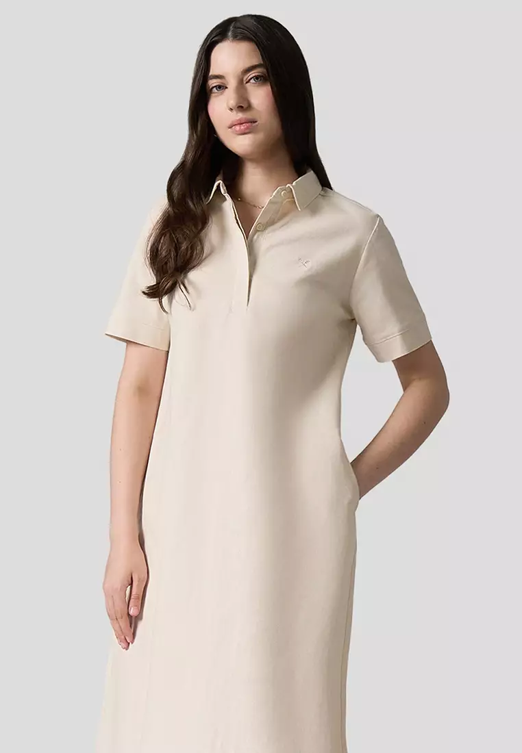 Half Placket A-Line Dress