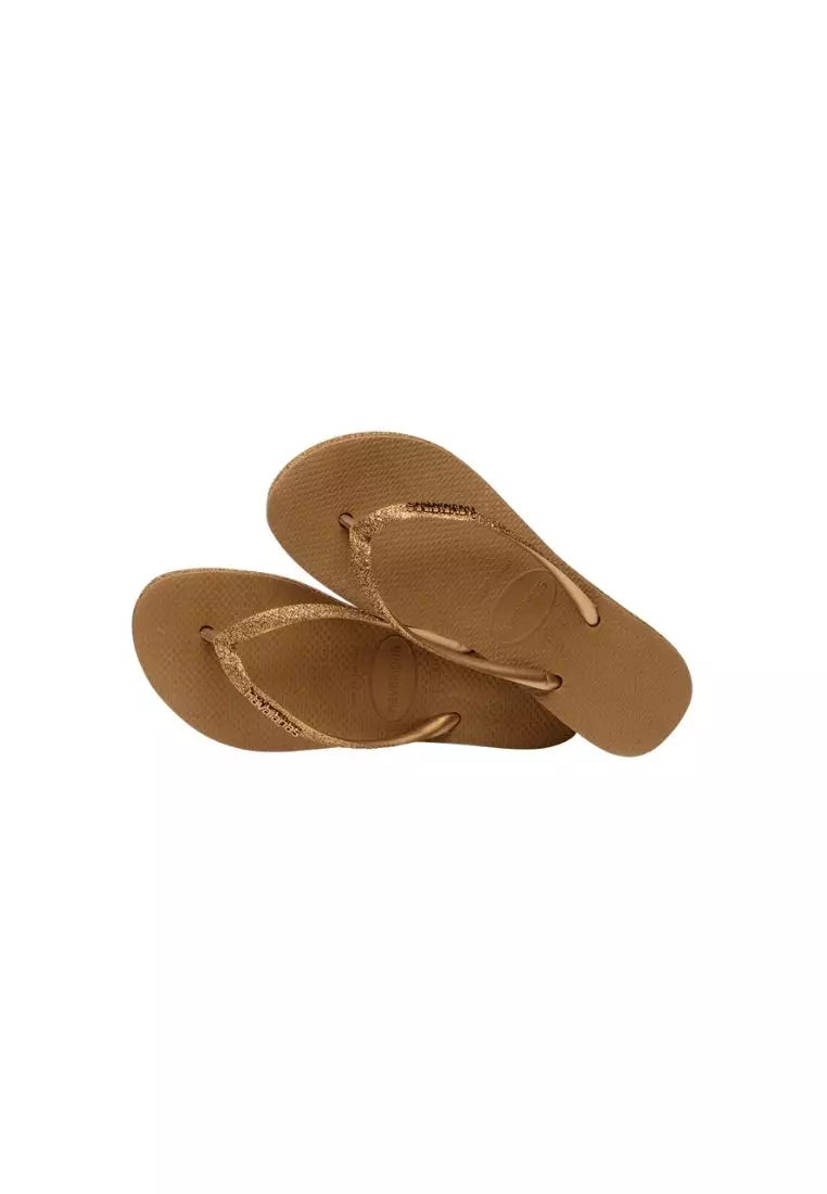 Buy Havaianas Women Slim Flatform Sparkle Flip Flops Bronze