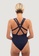 1 People blue Santorini Crisscross One-Piece Swimsuit in Deep Sea 9198EUS7524986GS_3