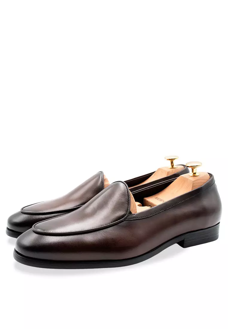 Monteros Walnut Blake Stitch Venetian Loafer