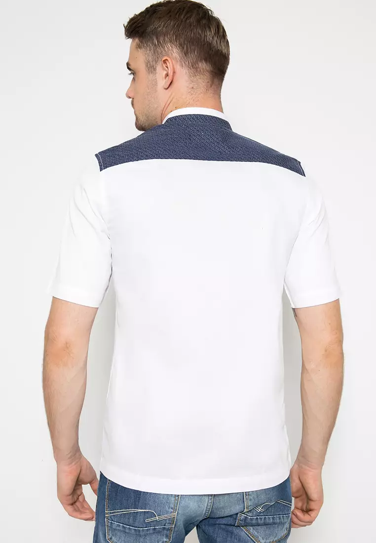 LGS - Baju Koko - Bordir - Putih - Slim Fit - JSH.385.S1059KF.355.C