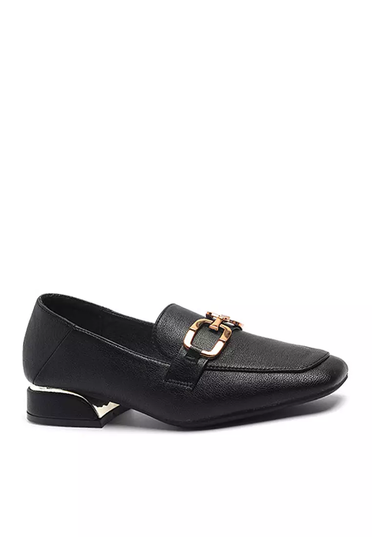 Discount on Twenty Eight Shoes  shoes - SKU: VANSA Stylish Square Toe Buckle Low Heel Shoes VSW-FVC-11