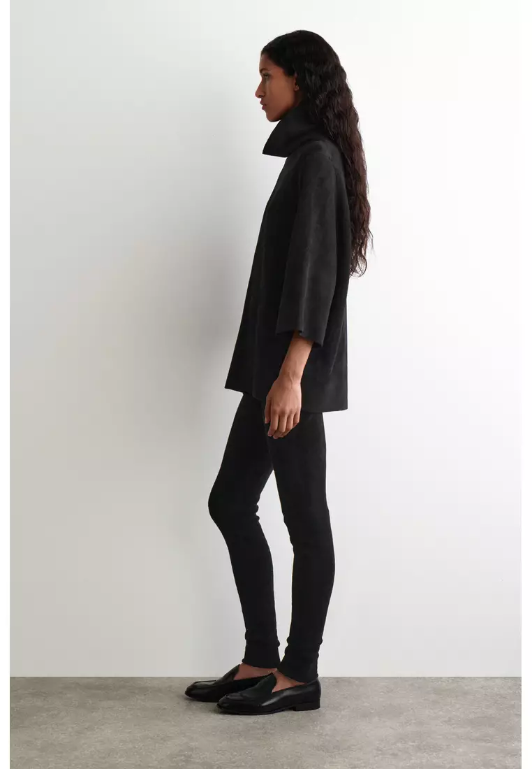 CHENILLE-KNIT FUNNEL-NECK JUMPER
