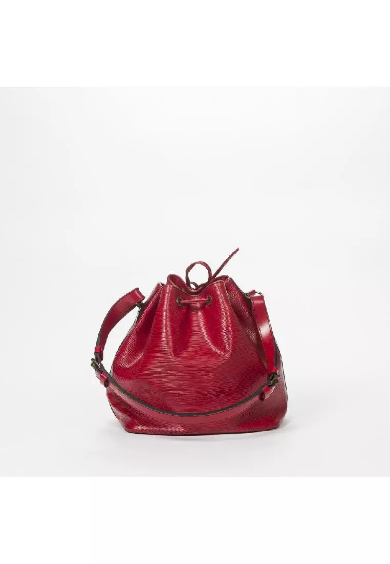 Louis Vuitton Noe Black Stitching Pm in Red