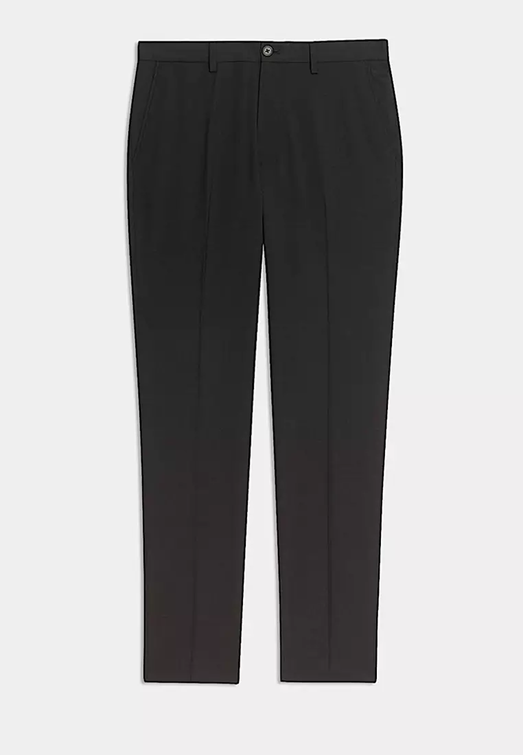 Regular Wool Rich Single Pleated Trousers