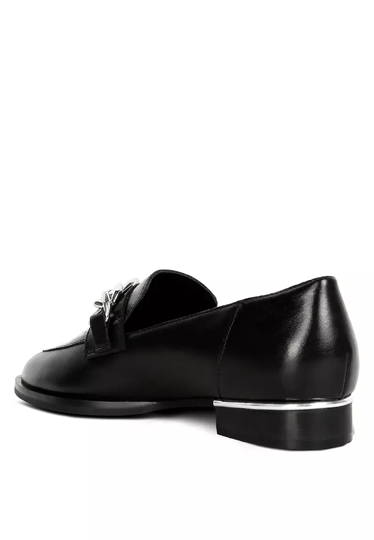 Black Leather Slip-on