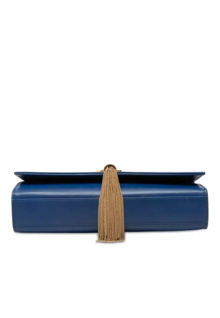 Pre-Loved Saint Laurent Medium Smooth Calfskin Monogram Kate Tassel Crossbody