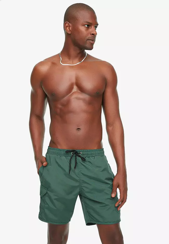 Mens green hotsell swim trunks